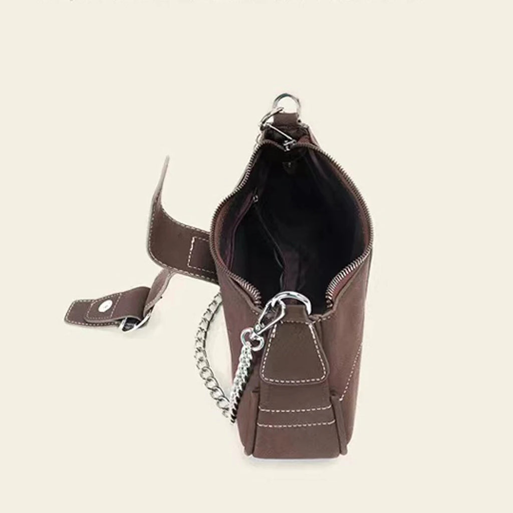 Bolso retro esmerilado para llevar debajo del brazo, nuevo bolso baguette minimalista para mujer, bolso pequeño bandolera de un solo hombro, moderno y versátil.