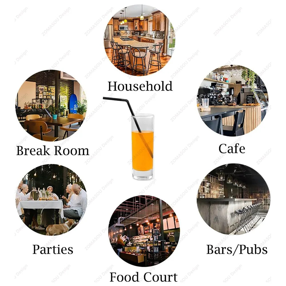 50-3000 unidades de pajitas negras y multicolores para bebidas, cócteles, fiestas, bodas, cocina, accesorios de cocina