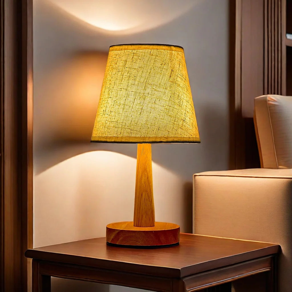 Lámpara de mesa LED, luminaria de iluminación interior para sala de estar, dormitorio, mesita de noche, decoración de escritorio, estilo retro japonés.