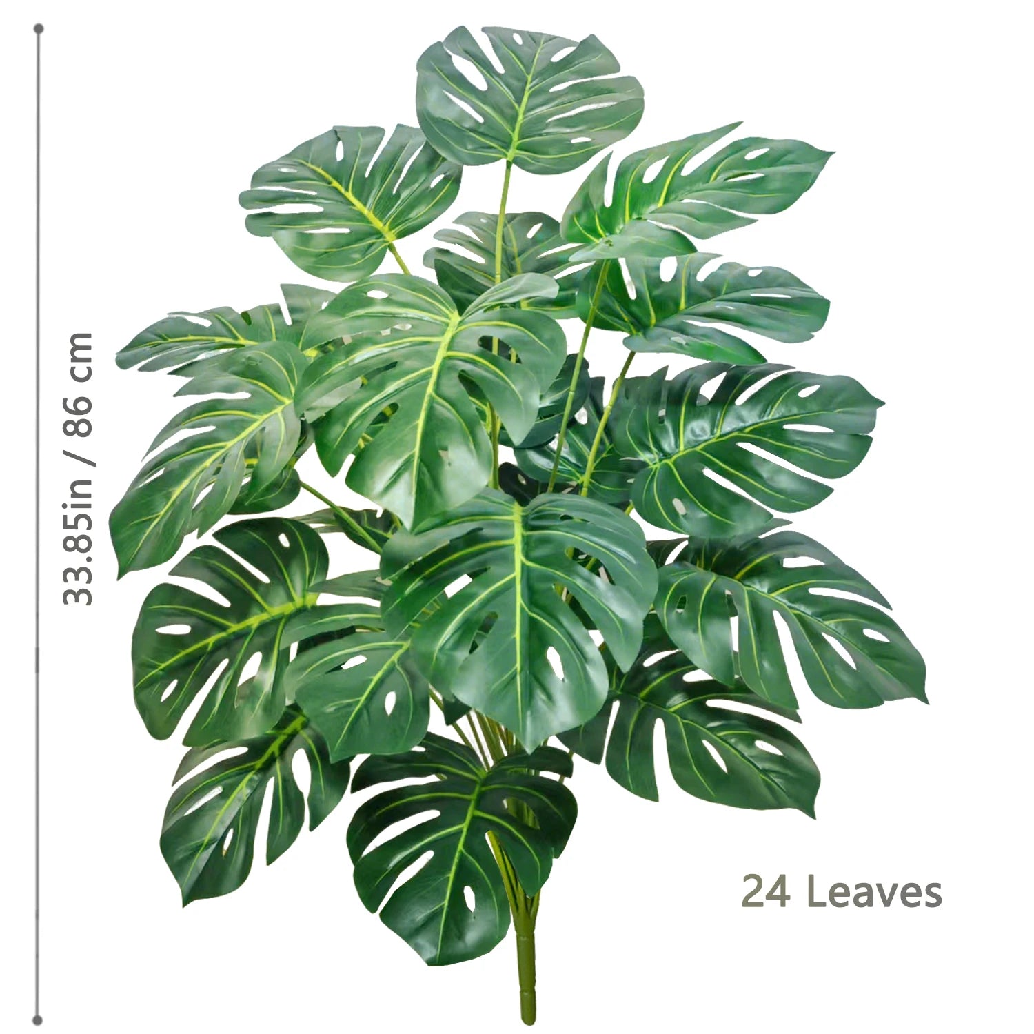 Planta Monstera artificial de 52-104 cm (40,94 pulgadas), palmera falsa de plástico con hojas verdes, ideal para la decoración del hogar, jardín, habitación u oficina.