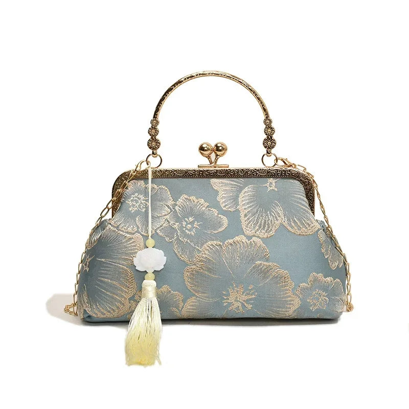 Bolso de noche de lujo de alta gama para mujer, bolso de fiesta con purpurina para bodas, bolso de mano, bolso de hombro con cadena.