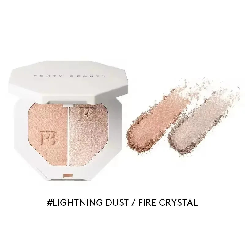 Fenty Beauty Paleta Iluminadora Facial De Alto Brillo, Barra De Contorno Natural, Polvo 3D De Diamante, Efecto Suavizante En Polvo
