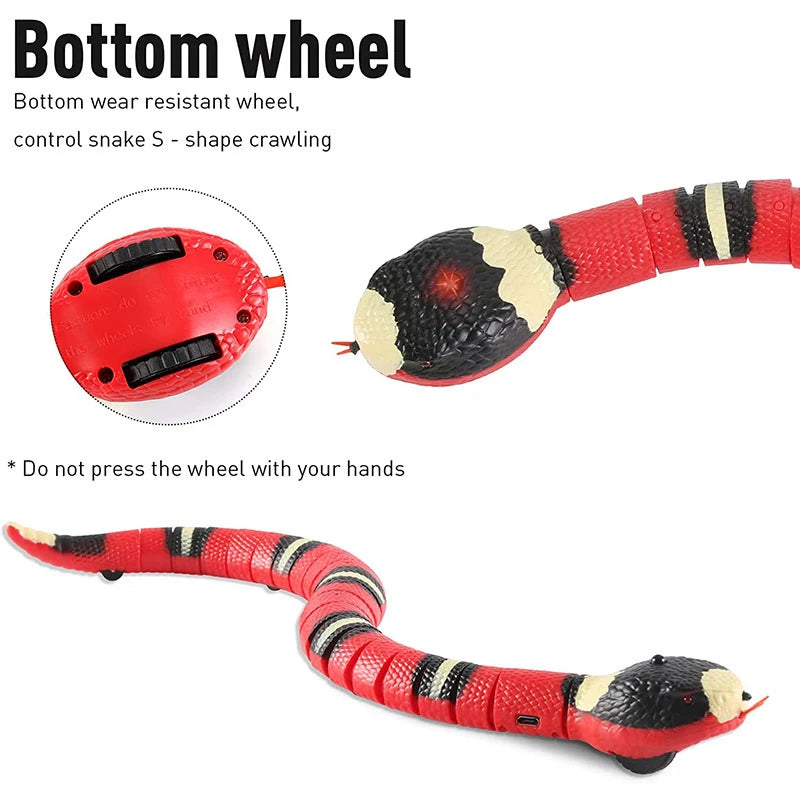 Juguetes automáticos para gatos, interactivos, con sensor inteligente, serpiente de juguete para gatos, carga USB, accesorios para gatos, juego para mascotas.