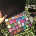 Paleta de sombras de ojos con lentejuelas de diamante de 35 colores, polvo brillante de alta pigmentación con purpurina y acabado satinado, maquillaje de larga duración e impermeable.