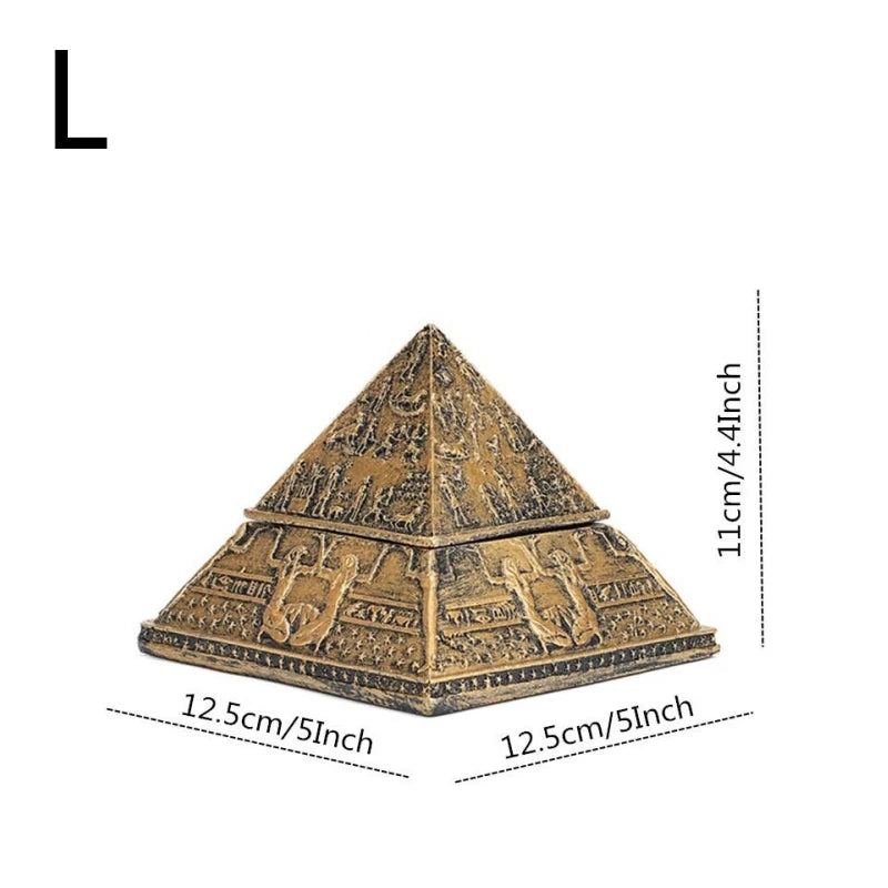 Adorno de pirámide del antiguo Egipto, artesanal, de resina, con soporte desmontable para velas de aromaterapia, faraón momia, recuerdo de viaje misterioso.