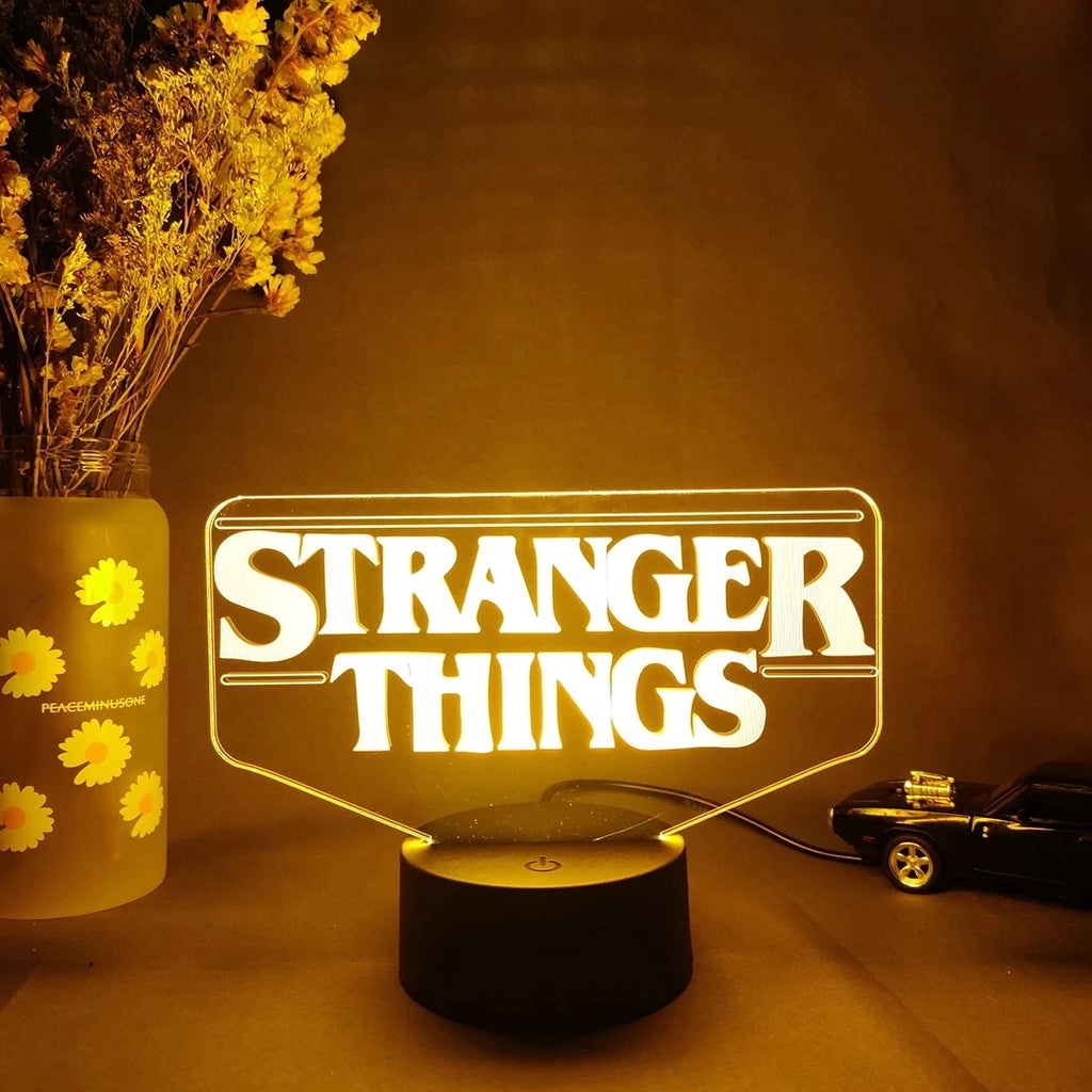 Lámpara de mesa acrílica con ilusión 3D de la serie Hot Stranger Night Light, decoración de escritorio, artículos geniales para tener, regalo de Navidad LED
