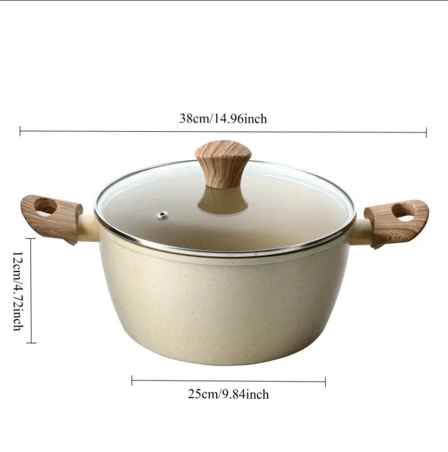 Juego de ollas y sartenes de cerámica DONNOR, juego de utensilios de cocina antiadherentes para inducción, juego de cocina con sartenes.