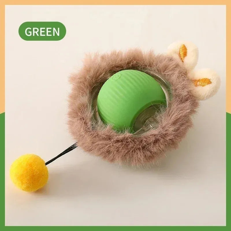 Juego de fundas para pelotas interactivas para gatos, rodadura rápida en bolsa, juguete para gatitos de escondite, juguete interactivo para gatos activado por movimiento, para interiores