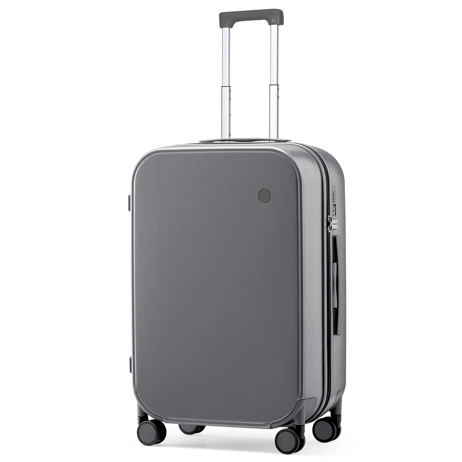 Maleta de viaje Mixi con diseño patentado para hombre y mujer, con ruedas giratorias, tamaño de cabina (18", 20" y 24", para facturar), 100% policarbonato.