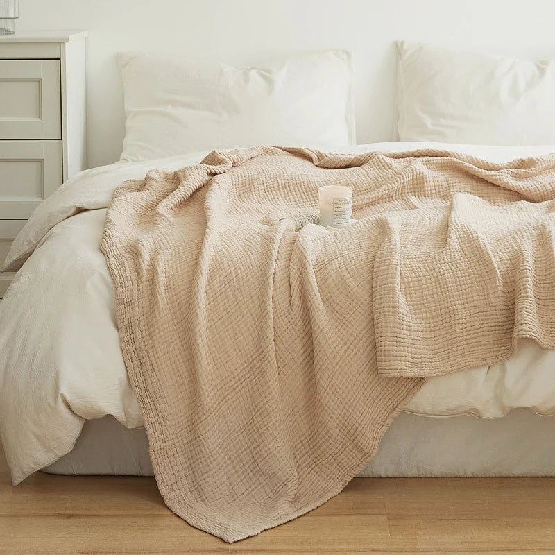 Manta Battilo 100% algodón muselina para sofá, 6 capas, transpirable, ligera, estilo bohemio, ideal para sofá cama, mantas grandes de verano.