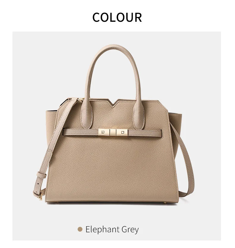Bolso Birkin de lujo ligero de piel auténtica para mujer: nuevo estilo, gran capacidad, para llevar al hombro o en la mano.
