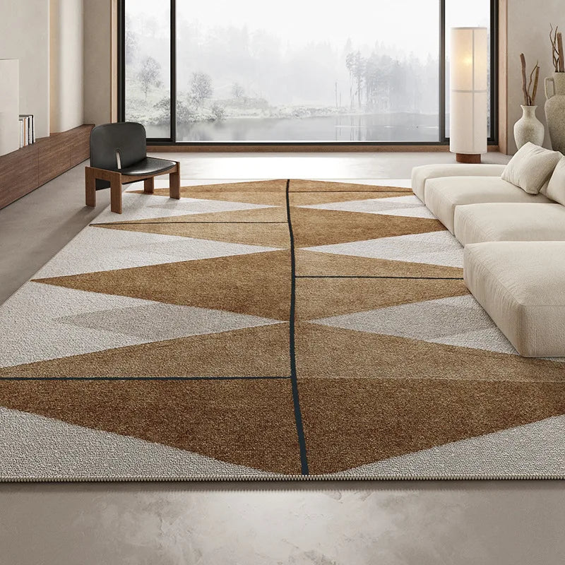 Alfombra de terciopelo cristal de estilo nórdico para sala de estar, dormitorio, cama, manta, sofá antiguo avanzado, luz, mesa de centro de lujo, manta