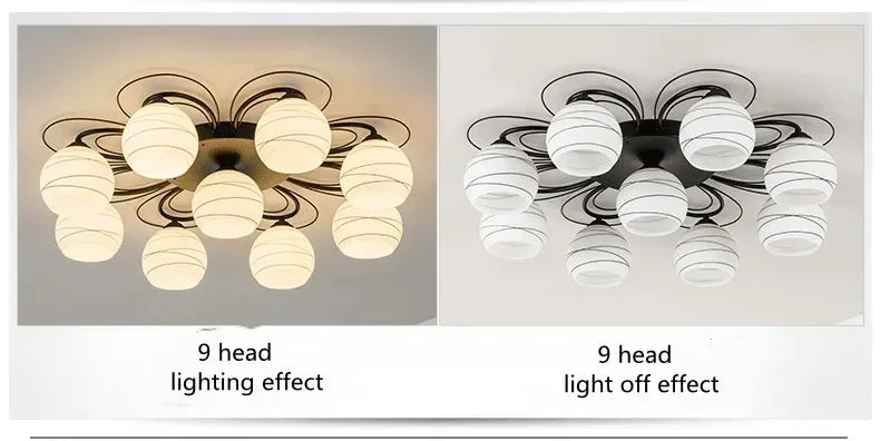 Lámpara de techo LED para sala de estar, dormitorio, restaurante, lámpara de araña, hotel americano, estudio, pasillo
