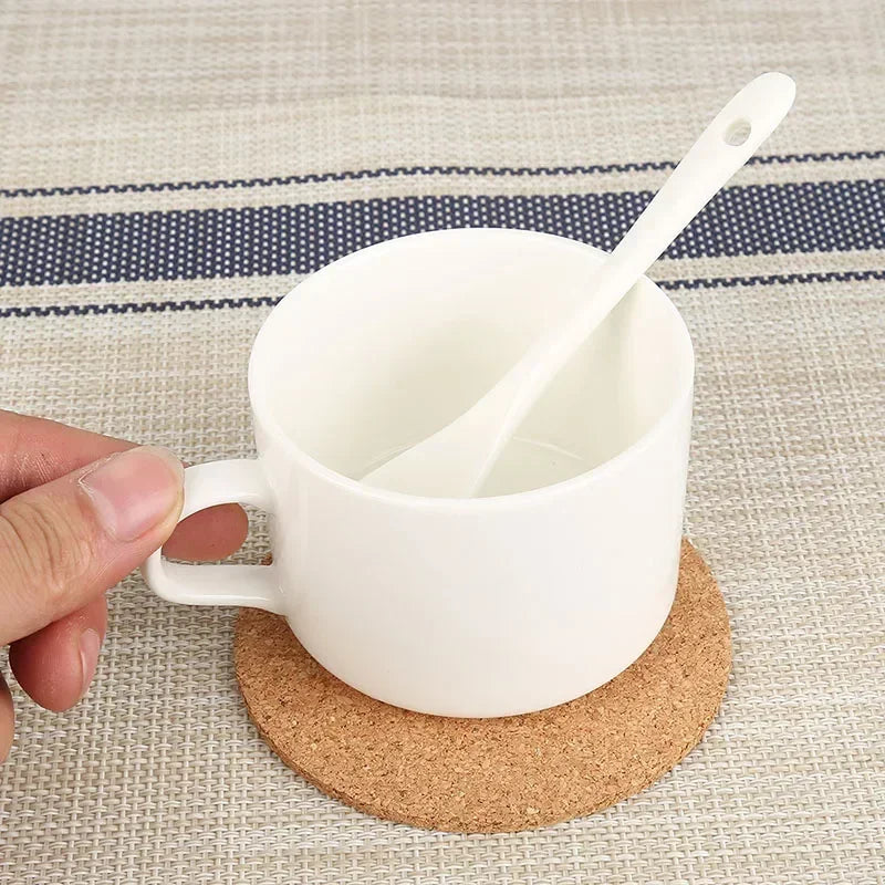 50/100 posavasos de corcho natural para tazas, manteles individuales para mesa, accesorios de cocina, posavasos redondos para tazas de café y té, decoración de escritorio