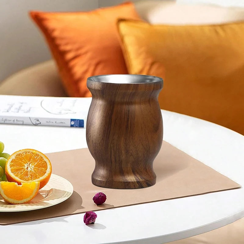 Juego de mate de acero inoxidable con doble pared, incluye 2 bombillas, una calabaza para mate con pajita y un cepillo de limpieza.