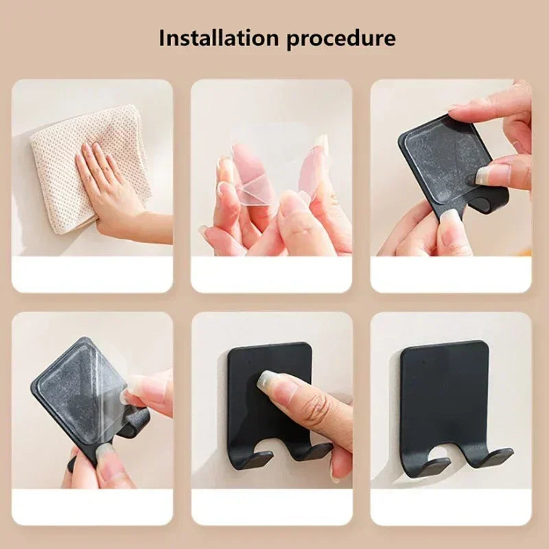 Soporte para maquinilla de afeitar de baño (1/2/4/6 unidades), gancho de almacenamiento para pared, estante para afeitado de hombre, soporte para maquinilla de afeitar sin perforaciones, accesorios de baño.