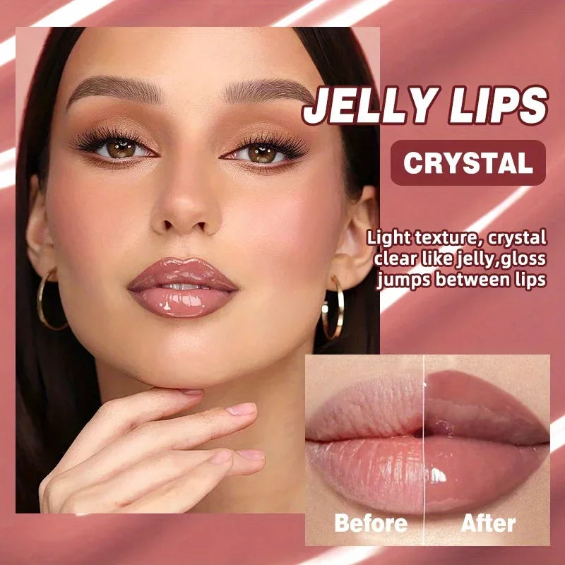 Brillo labial de color, líquido hidratante y humectante, bálsamo labial ligero y brillante, brillo labial hidratante a base de agua.