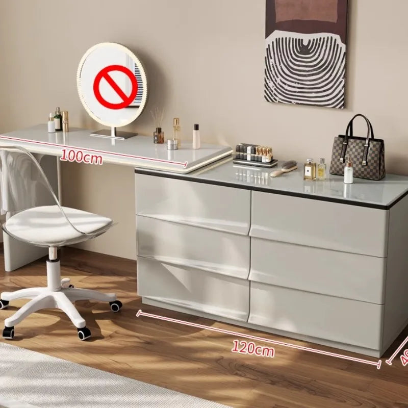 Diseño Natural Tocador Moderno Simple Tocador de Maquillaje Simple Dormitorio Chica Escritorio Mesa De Maquillaje Accesorios para el Hogar