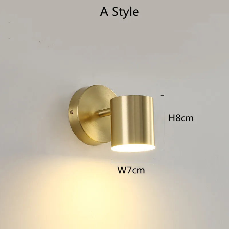 Mini lámpara de pared LED recargable con interruptor moderno, luces nocturnas, foco de lectura, lámpara de mesita de noche para dormitorio, iluminación decorativa, aplique de pared