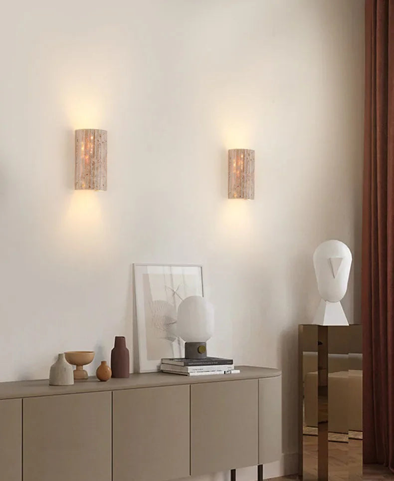 Lámpara de pared de piedra natural Wabi Sabi para sala de estar, dormitorio, escaleras, pasillo, decoración artística de interiores, aplique de pared para el hogar, apliques de mesilla de noche.