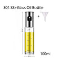 Dispensador de aceite de oliva de 100 ml. Botella de vidrio con pulverizador para aceite de oliva, ideal para ensaladas, barbacoas, repostería y asados. Artículos esenciales para la cocina.