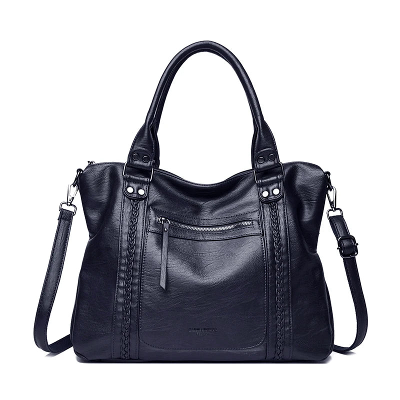 Bolsos de hombro y bandolera de piel suave de marca auténtica para mujer, bolsos de mano de lujo, bolsos de diseñador informales tipo tote y bandolera.