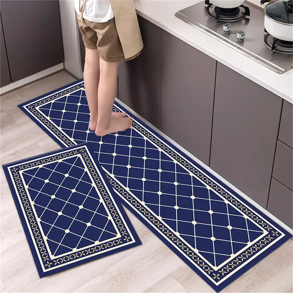 Alfombra para el suelo de la cocina, el dormitorio, la sala de estar, la mesita de noche, el pasillo, la alfombra suave lavable, antideslizante, el felpudo de entrada del baño.