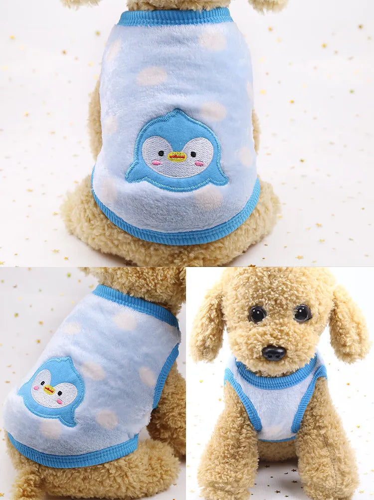 Lindo chaleco de invierno para perros pequeños y gatos, suéter cálido para mascotas, chaqueta acolchada de franela suave para cachorros, accesorios para perros XXS