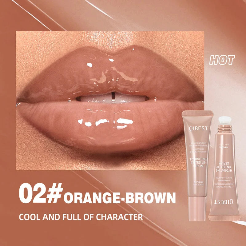 Brillo labial de color, líquido hidratante y humectante, bálsamo labial ligero y brillante, brillo labial hidratante a base de agua.
