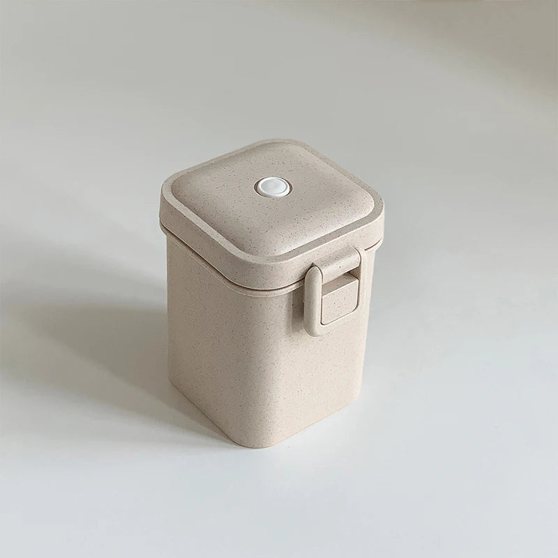 Caja de almuerzo de 1100ML para niños, escuela, adultos, oficina, de paja de trigo, apta para microondas, picnic, almacenamiento, portátil, gran caja bento con cuchara y palillos