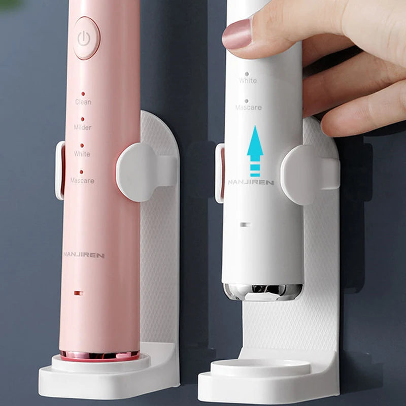 Soporte ajustable para cepillo de dientes, base para cepillo de dientes eléctrico, soporte de pared antideslizante de silicona, soporte para cuerpo de cepillo, adaptable al 99%.