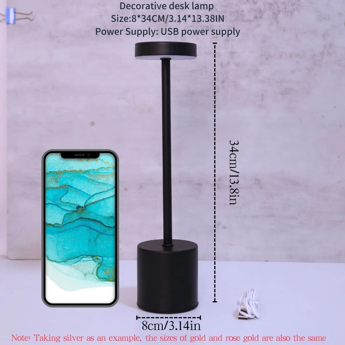 Lámpara de mesa moderna ajustable, luz ambiental portátil de metal, adecuada para decorar mesas de dormitorio en diversas salas de estar.
