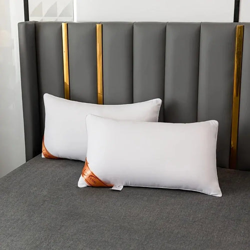 1 almohada blanca de rebote, color liso, suave y cómoda para dormitorio, cama, hotel de 5 estrellas, hogar, individual, para adulto.