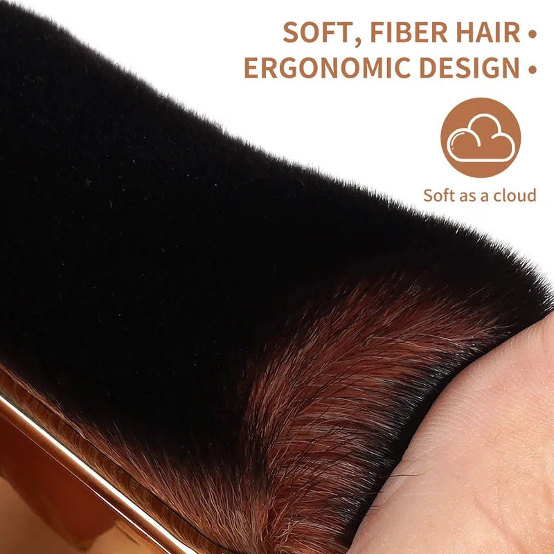 Brochas de maquillaje grandes MAANGE para contornear, broncear, aplicar base líquida, colorete en crema, cerdas suaves, herramienta de maquillaje multiusos para todos los días.