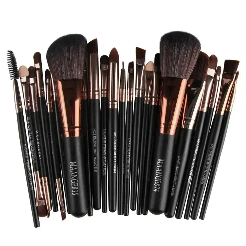 3/13/22 piezas Juego de herramientas de brochas de maquillaje profesionales Kits de herramientas de brochas de maquillaje para sombras de ojos, delineadores de ojos, brochas de cosméticos Maquiagem