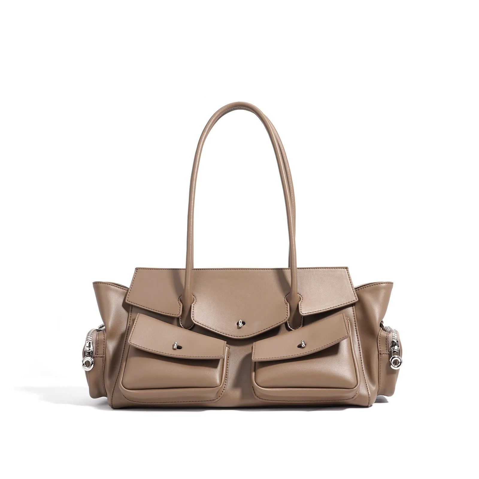Bolso de mujer nuevo, de lujo, de diseñador, de piel auténtica, bolso de hombro para mujer, estilo vintage, con múltiples bolsillos, bolsos de piel de vacuno.