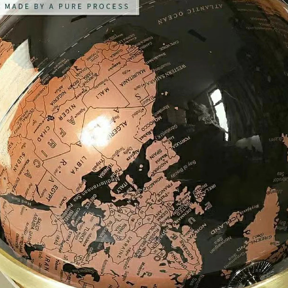 Globo terráqueo Decoración Geografía Accesorios creativos para la decoración del hogar Globo de escritorio retro Mapa del mundo moderno para investigación y aprendizaje