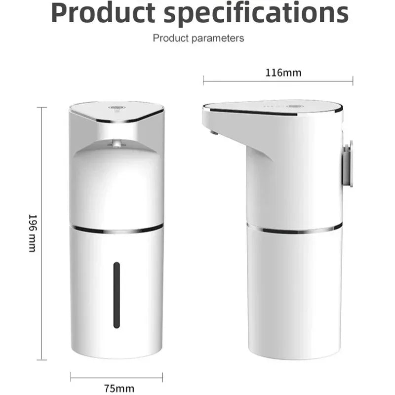 Nuevo dispensador automático de jabón en espuma 2026, máquina inteligente para baño con carga USB, color blanco, fabricado en ABS de alta calidad.