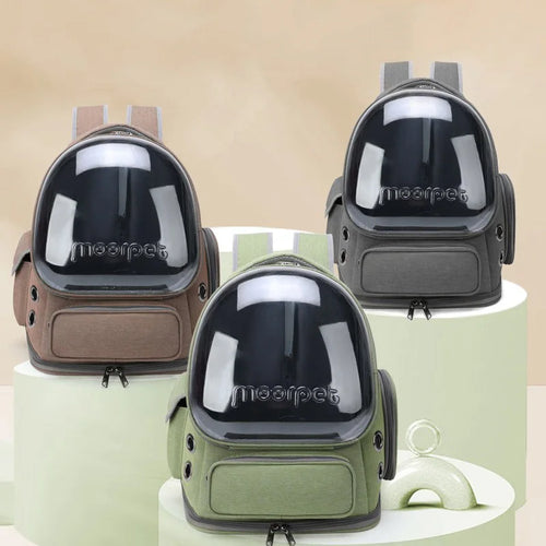 Bolsa transportadora transparente para gatos, mochila de viaje para exteriores para gatos y perros pequeños, bolsa de transporte transpirable para gatos, suministros para mascotas