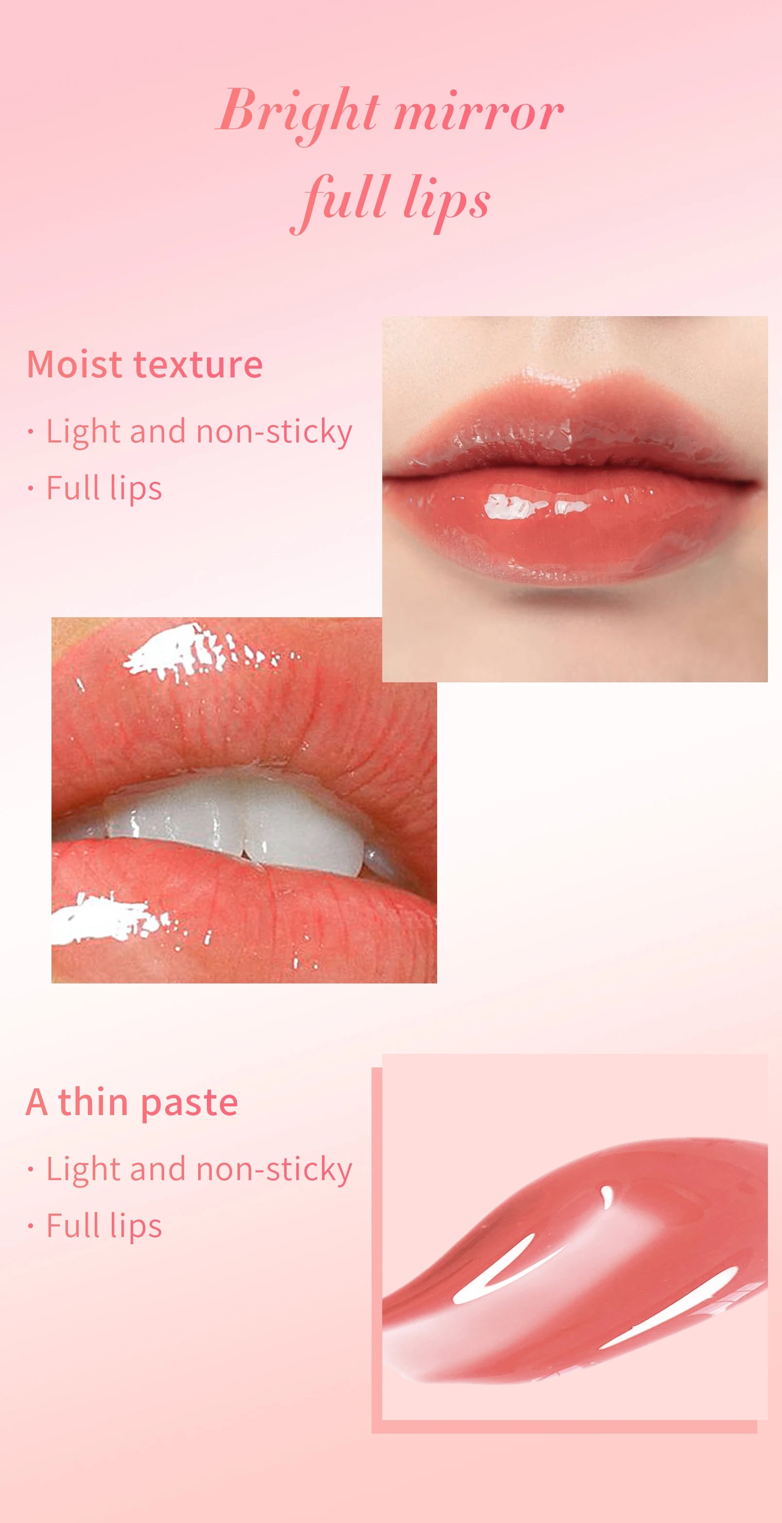 Aceite labial hidratante Crystal Jelly, brillo labial voluminizador, maquillaje, labios voluminosos y sexys, aceite labial con color y efecto voluminizador.
