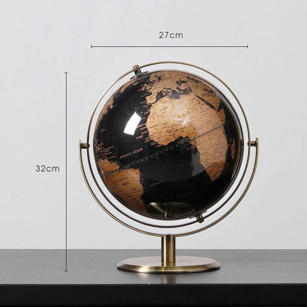 Globo terráqueo Decoración Geografía Accesorios creativos para la decoración del hogar Globo de escritorio retro Mapa del mundo moderno para investigación y aprendizaje