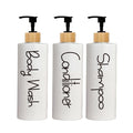 3 dispensadores de jabón para baño, reutilizables, con bomba manual, para gel de ducha y champú.