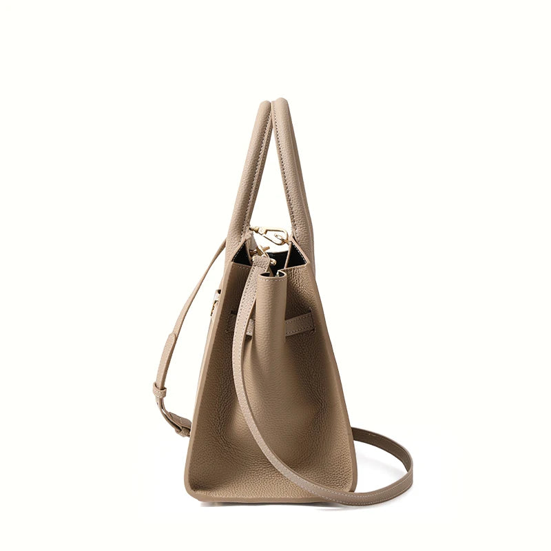 Bolso Birkin de lujo ligero de piel auténtica para mujer: nuevo estilo, gran capacidad, para llevar al hombro o en la mano.
