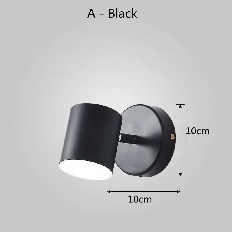 Mini lámpara de pared LED recargable con interruptor moderno, luces nocturnas, foco de lectura, lámpara de mesita de noche para dormitorio, iluminación decorativa, aplique de pared