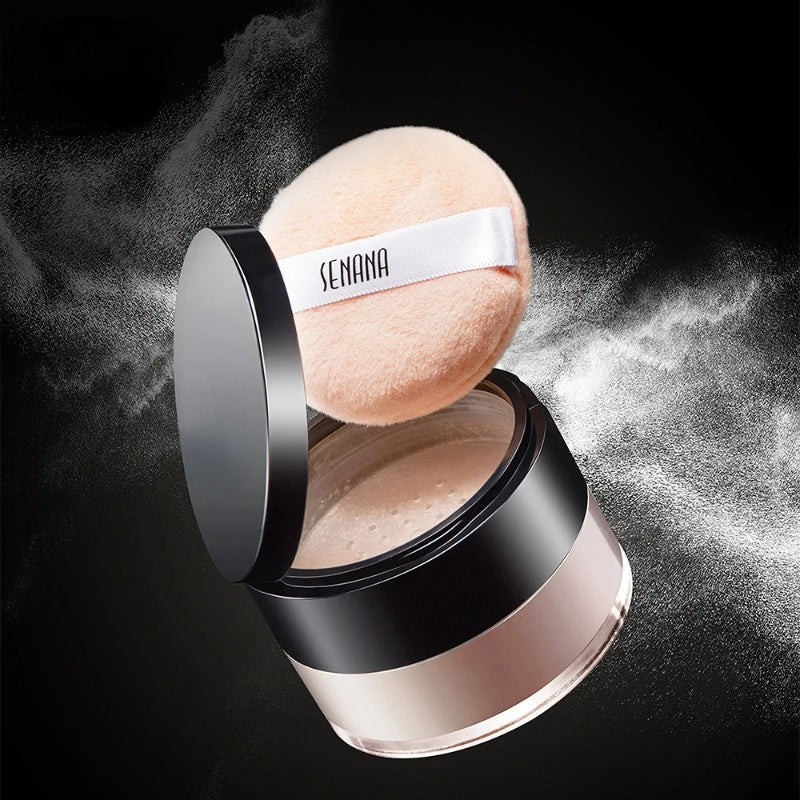 Polvos fijadores hidratantes impecables, acabado nude natural, control de grasa, corrector de alta eficacia para todo tipo de pieles, maquillaje facial en polvo fino.
