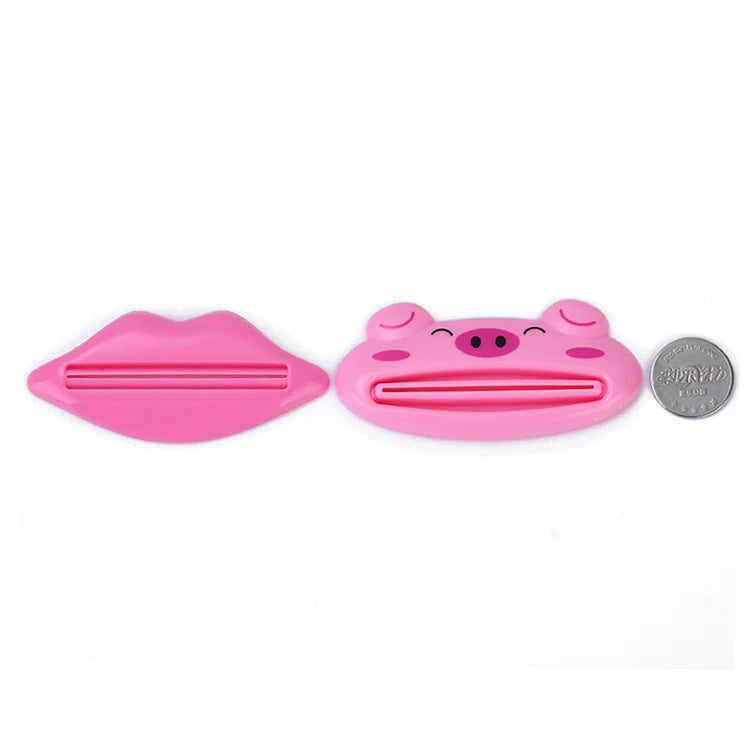 1 unidad Dispensador de pasta de dientes multifunción con diseño de animalito lindo, artículo para el hogar, baño, tubo, dispensador de pasta de dientes de dibujos animados