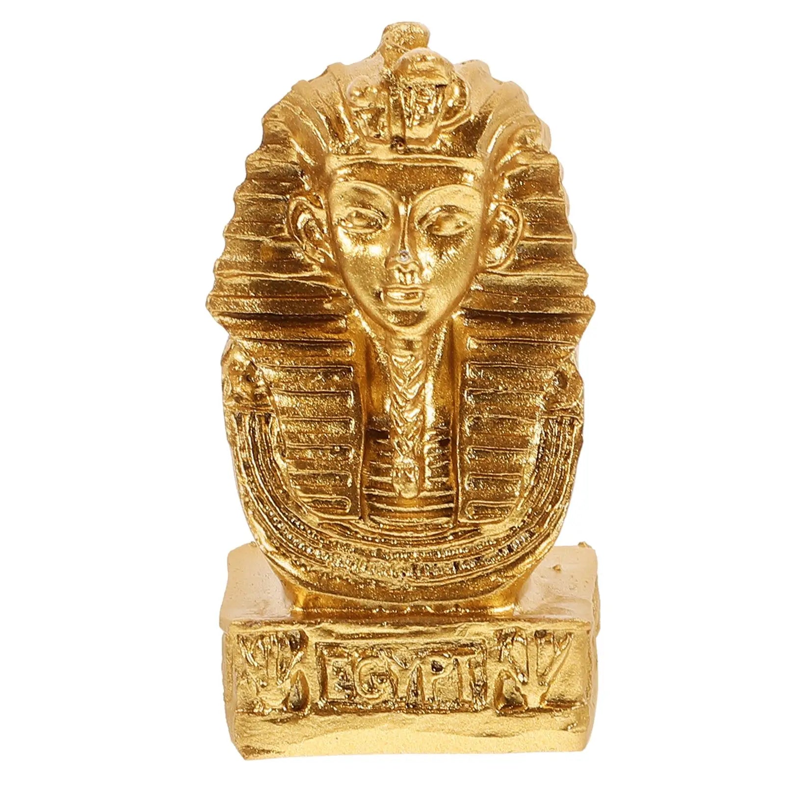 1 pieza Estatua de momia de resina Figura de faraón egipcio Tema antiguo Decoración del hogar Nombre de escritorio Adorno de oficina Estilo vintage Arte