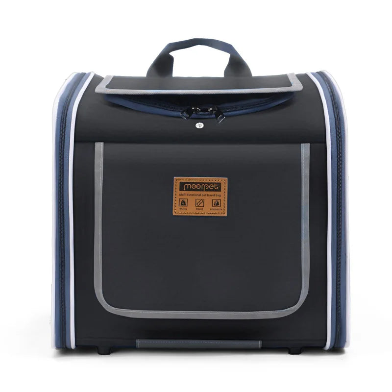 Mochila transportadora portátil para mascotas, bolsa de viaje de mano, bolsa de malla para gatos y perros, para asiento de coche o bicicleta, plegable, suministros para mascotas al aire libre