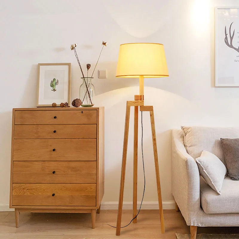 Lámparas de pie modernas para sala de estar, dormitorio, cocina, lámpara de pie de madera estilo art déco, lámparas de pie de mesita de noche, lámparas de salón
