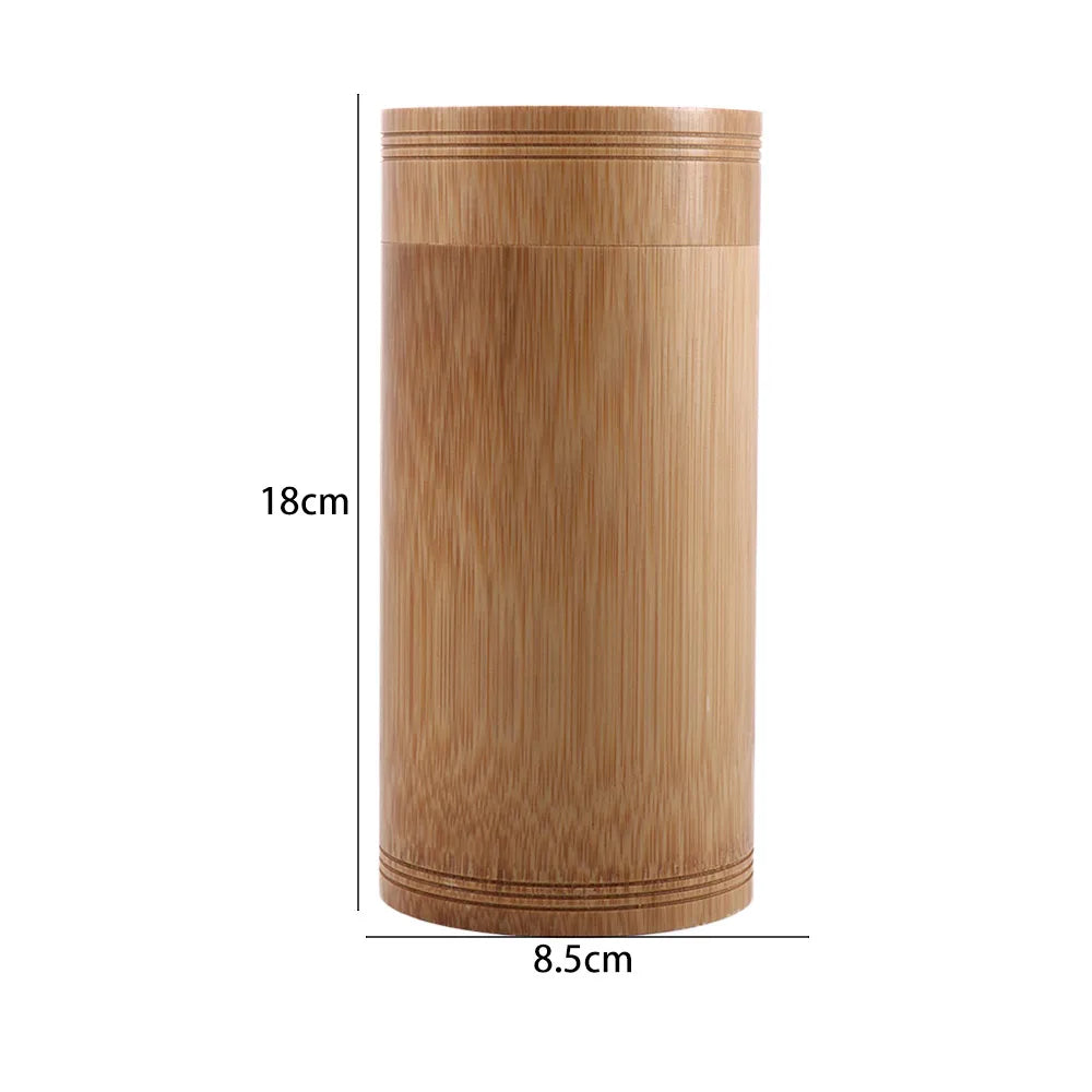 Caja de té hecha a mano, caja de almacenamiento de bambú, bote de té, tapa hermética, tarros de almacenamiento de cocina, accesorios, caja de especias, organizador